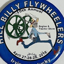 Engine &amp; Tractor Show Button Pinback Hill Billy Flywheelers Irvine Ky Ap... - £5.95 GBP