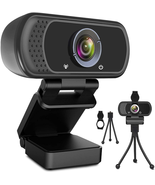 Webcam HD 1080p Web Camera, USB PC Computer Webcam w/Microphone, Laptop ... - $39.41 CAD