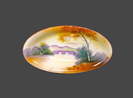 Morimura Noritake hand-painted Nippon bowl. Landscape scene. Flaws. - £60.97 GBP