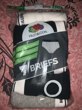 Fruit Of The Loom ~ Boy&#39;s Briefs 7-Pair Underwear Black  Moisture Wick ~... - $16.82