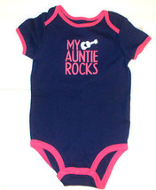 Carter&#39;s Baby Infant Girls One Piece Bodysuit My Auntie Rocks  Size 24M NWT - £5.67 GBP