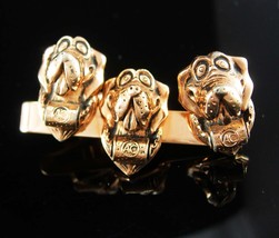 St Bernard Cufflinks Rose gold  Vintage Cufflinks Beer Whisky Beer Keg Dog Tie C - £153.39 GBP