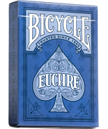 Bicycle Euchre Playing Card Deck - 9 through Ace - Double Deck, Blue - £9.22 GBP