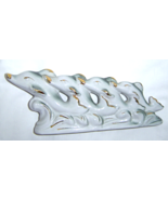Vintage Jumping Dolphins in the Waves Ceramic Figurine - £19.65 GBP