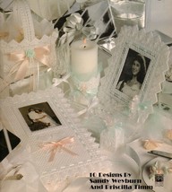Plastic Canvas Wedding Candle Favors Headpiece Rice Basket Album Cover P... - $11.99