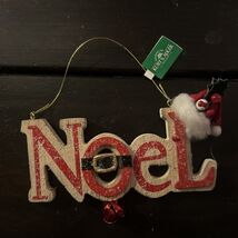 Kurt Adler 6.5in NOEL With Santa Hat Wooden Sign Christmas Ornament - $17.99