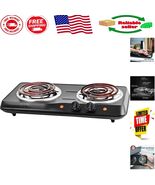 Efficient 1700W Twin Coil Cooktop with Adjustable Temperature &amp; Indicato... - $55.93 CAD