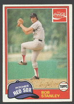 Boston Red Sox Bob Stanley 1981 Topps Coca Cola Coke Baseball Card #4 ex/em - £0.58 GBP