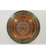 Vintage Aztec Calendar Copper Enamel Wall Hang Plate Barrancas Del Cobre... - £22.20 GBP