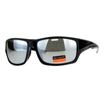 Xloop Mens Sunglasses Rectangular Wrap Around Frame Mirrored UV 400 - £14.17 GBP