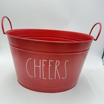 Rae Dunn Holiday Christmas Party Ice Cold Metal Drink Tub Bucket Handles... - $49.50