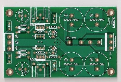 LM317/337 dual rail regulator PCB for preamplifier/headphone amp(green) ! - $6.79