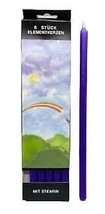 10&quot; Purple Chime Candle 6 Pack - £21.05 GBP