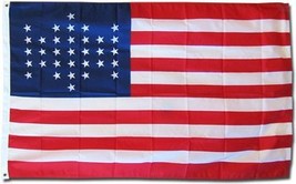 USA (33-Stars) - 3&#39;X5&#39; Nylon Flag (Ft. Sumter design) - £40.29 GBP
