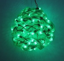 10&#39;&#39; Green Spun Tube Light Ball 1 Lights - £45.66 GBP