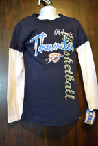 NBA Oklahoma Thunder Girls Layered Look T-shirt Sizes XS (4/5) or M (7-8) NWT  - £8.80 GBP