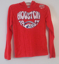 ProEdge Girls Houston Cougars 1927 Red Long Sleeve Hoodie Shirt Size 6/6X NWT - £7.30 GBP