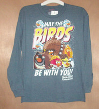 Angry Birds Star Wars May The Birds Be With You Long Sleeve T-Shirt Size 16 NWT - £8.41 GBP