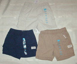 Infant Boys Childrens Place Shorts Blue Beige Cream Size 6-9M 9-12M NWT - $7.69