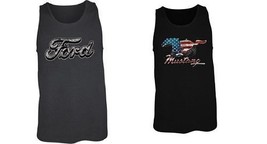 Ford Mustang Mens Logo Tank T-Shirt  Sizes Sm, Med, Lg and XLg NWT - £8.35 GBP