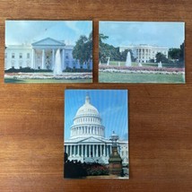 x3 Lenticular Postcards 1960s US Capitol &amp; White House Unposted LB Princ... - £15.63 GBP