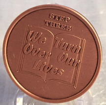 Step 3 Copper Twelve Step Medallion AA NA Recovery 12 Steps Serenity Prayer Chip - £1.40 GBP