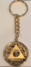 Any Year Or Month Camo 24k Gold Plated AA Medallion Keychain Removable Chip - £22.42 GBP