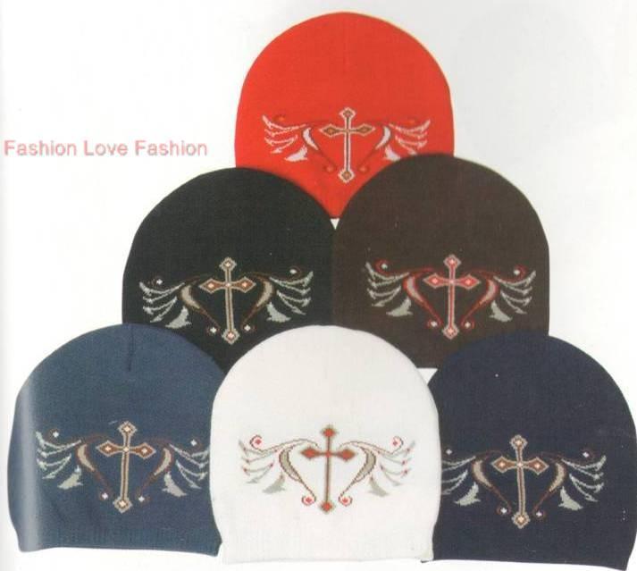1 Piece Men&#39;s Boy&#39;s Winter Ski Knit Cross Design Beanie Hat PREMIUM qual... - $3.99