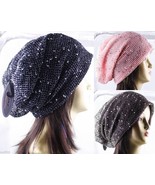 1 Pack Women&#39;s Long Net with Multi-Colored Knots Light Beanie Hat Slouch... - $10.85 CAD