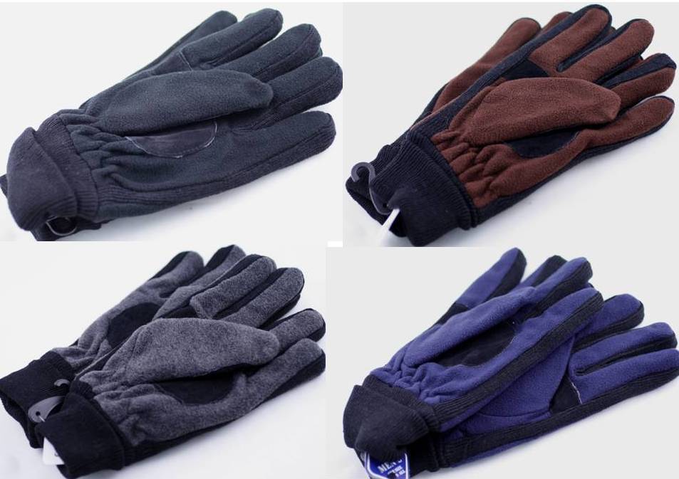 1 Pair Men&#39;s Fleece Winter, Working, Driving Gloves #GM5088 - $4.99