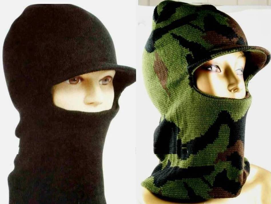 1 Mens Womens Winter Ski Mask Knit Hoody Hat Cap   - $3.99