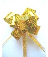 10pcs Sparkling Metallic Pull Flower Ribbons Gift Wrap  - $2.66 CAD+