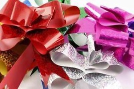 WHOLESALE A Lot Metallic Pull Flower Ribbons Gift Wraps - £9.28 GBP+