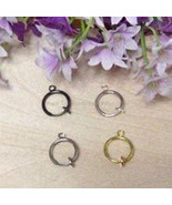 2 Pieces Clip On Hoops,Earrings Finding Connectors,½&quot;or 13mm,⅝&quot; or 15mm  - $3.97 CAD+