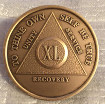 Alcoholics Anonymous 45 Year Recovery Coin Chip Medallion Medal Token AA... - $1.59