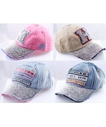 1 Pack Unisex Rhinestone Baseball Cap Curved Snapback Adjustable Hat  - $6.99