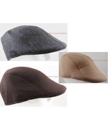 1 PACK 80% WOOL IVY BERET NEWSBOY GOLF SUN WARM HAT BLACK/COFFEE/TAN S T... - $9.49 CAD