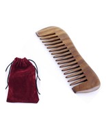 Natural Green Sandal Wood Hair Pocket Comb Massage Travel Comb or Lice R... - $10.92 CAD
