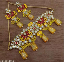 Jabells Women Party Wear Jewelry Royal Necklace Earrings Modern Punjabi Set w - $28.37