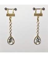 Pierced Nipple Bar Jewelry Charm Adaptors Pair + Rhinestone Teardrop Dan... - $35.00