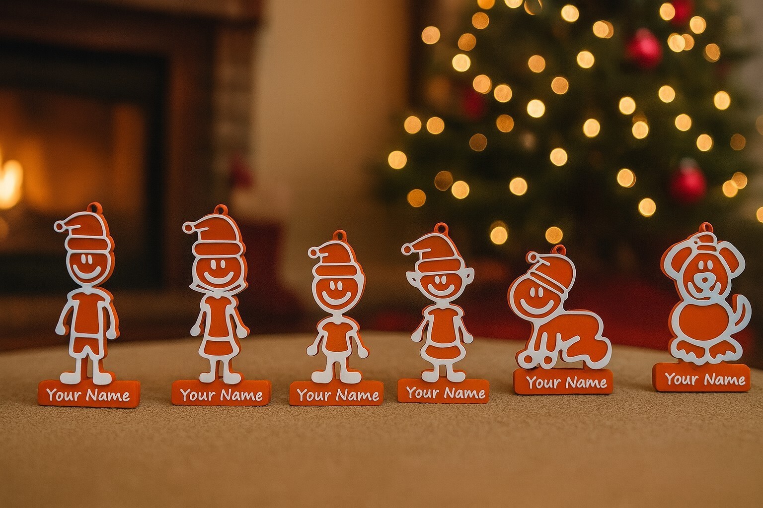 Christmas Holiday Tree Festive Ornament Family Customizable Bundle 50 Pack Gift Item image 3