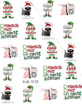 Nail Art Water Transfer Stickers Decals Funny CHRISTMAS KoB-1518 - £2.37 GBP
