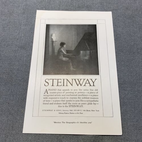 National Geographic Steinway Piano Print Ad KG Advertising Music Instruments - $11.88