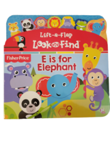 PI Kids Fisher Price Lift-a-Flap Look and Find Book - New - E is for Ele... - £13.36 GBP