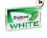 3x Packs Trident White Spearmint Flavor Chewing Gum ( 16 Pieces Per Pack ) - £8.58 GBP