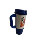 DUNKIN DONUTS COFFEE CUP TRAVEL MUG WITH LID Blue And White 2013 - £8.46 GBP