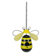 Metal Bumble Bee Decorative Novelty Hanging Birdhouse Home Garden Patio ... - £28.73 GBP