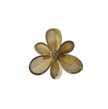 Vintage Women&#39;s Brooch Pin Gold Tone Plated Flower Estate Fashion Jewelry - £7.86 GBP