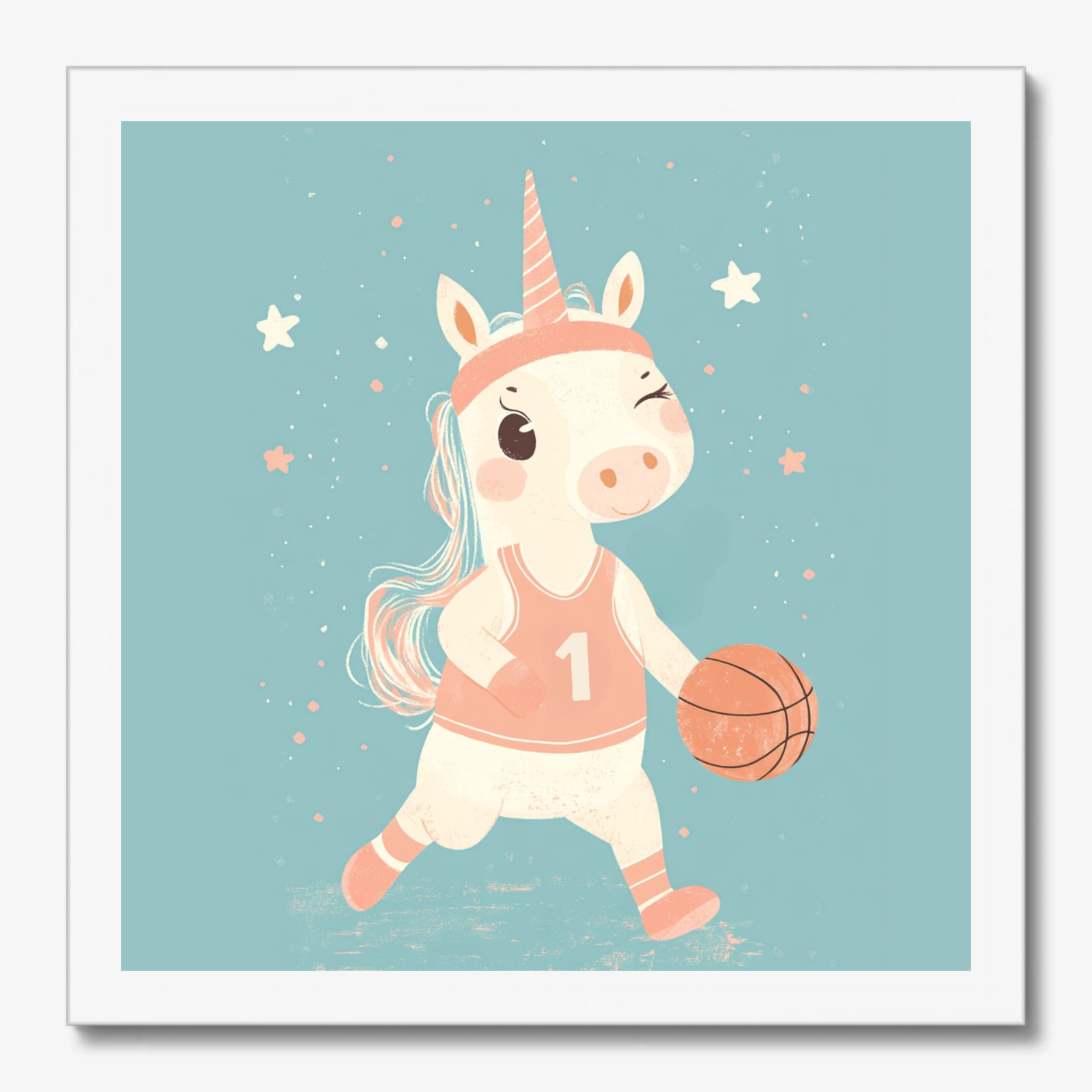 Una the Dunking Unicorn Canvas by Dancing Littles Jungle Item image 5