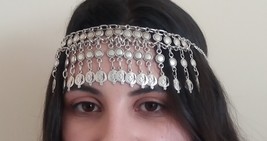 Pomegranate Forehead Silver Plated Drop, Armenian Headpieces Drop - $58.00